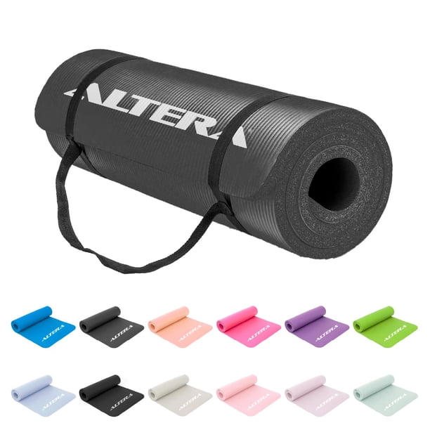 Tapete de Yoga Antideslizante, Esterilla de Pilates, Pilates Fitness con Correa Transportadora, Antideslizante y Resistente al agua, Ideal para Gimnasio, Ejercicio en Casa, Deporte, Colchoneta, Gimnas