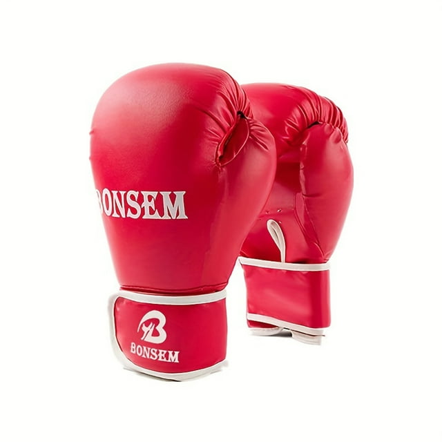 Youkk PU Training Sparring Gloves For Kickboxing Durable And Reliable Hand Protection Wide Application 10OZ-B1 Red