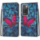 thumbnail image 2 of Funda de PU para Xiaomi Redmi 10, mariposa azul y roja, 2 of 5