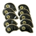 thumbnail image 2 of 10 Pieces Golf Iron Headcover Set Golf Club Head Cover Anti Scratch Golf Cue Protector with Number Tag Sticky Waterproof Golfer Equipment Black, 2 of 8