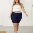 thumbnail image 5 of Tumotour Yoga Shorts For Women Plus Size Yoga Pants Cropped Trousers Solid Color Lace Elastic High Waisted Running Workout Gym Shorts, 5 of 9