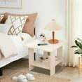 thumbnail image 6 of Modern Wooden Side Table - Compact Sofa Table, Bedside Shelf & Coffee Table for Small Spaces, Brown/White/Black/Gray, 12.2X11.81X11.81 Inches, 6 of 6