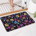 thumbnail image 4 of Colorful Psychedelic Mushroom Black Pattern Bathroom Rugs Mat,Non Slip Microfiber Bathroom Rug,Rubber Backing,Soft Bathroom Mats for Bathroom Floor,Tub and Shower,17x27in(43x68cm), 4 of 5