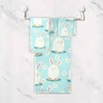 thumbnail image 5 of Dreamtimes 3 PCS Towel Blue Easter Bunnies Cotton Bath Towel Set (1 Bath Towel, 1 Hand Towel, 1 Washcloth) for Bathroom, Super Soft and Quick Dry Towels, 5 of 7