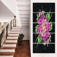 thumbnail image 1 of Fleur Fractale Parfaite en Violet et Vert - Impression sur Toile d'Art Floral, 1 of 3