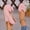 Pink, variant on High Heel Wedge Pumps With Bow For Women Summer Round Toe Block Heel Casual Office Party Comfortable Slip On Versatile All Day
