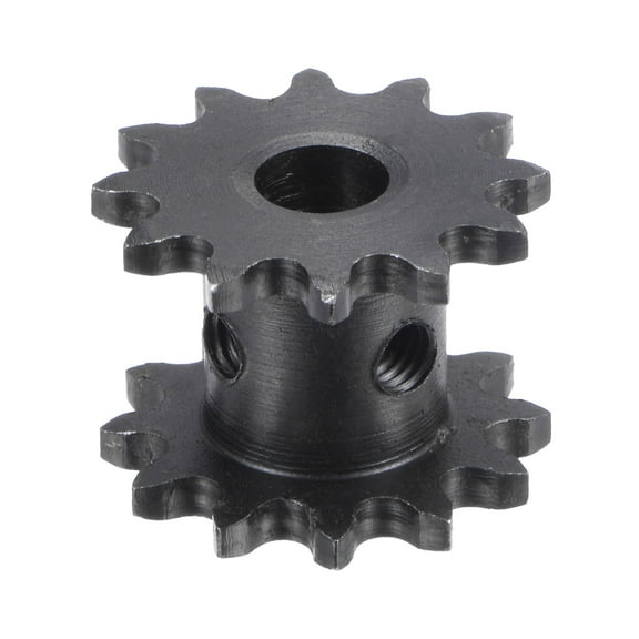 Uxcell 12 Tooth Sprocket, Double Strand 1/4" Pitch 8mm Bore Carbon Steel