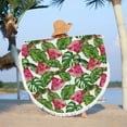 thumbnail image 6 of Matoen Large Round Microfiber Beach Towel Blanket with Tassels, Soft Absorbent Fast Dry, Summer Watermelon Theme (61"), 6 of 8