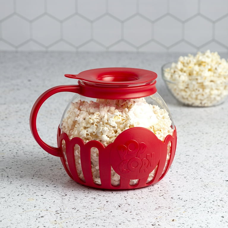 Tasty 3qt Family Size Microwave Popcorn Popper, Dishwasher Safe, Red, Size: 3 qt