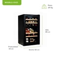thumbnail image 2 of Cava de Vino Enfriadora 33 Botellas AVERA EV33 2 Zonas Temp Regulable Independiente, 2 of 9