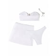 thumbnail image 6 of PWPSG Halter Triangle Bikini Two Piece Swimsuit with Starfish Accent Matching Wrap Skirt White M, 6 of 7