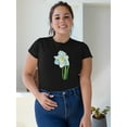 thumbnail image 2 of White Daffodil T-Shirt Women -Image by Shutterstock, Female Small, 2 of 4