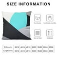 thumbnail image 5 of Leisuo Teal Pillow Cover Geometry White Stripes Square Throw Pillow Cover for Kids Bedroom Decor Modern Chic Decorative Reversible Print Cushion Cover 18\x18\, 5 of 5