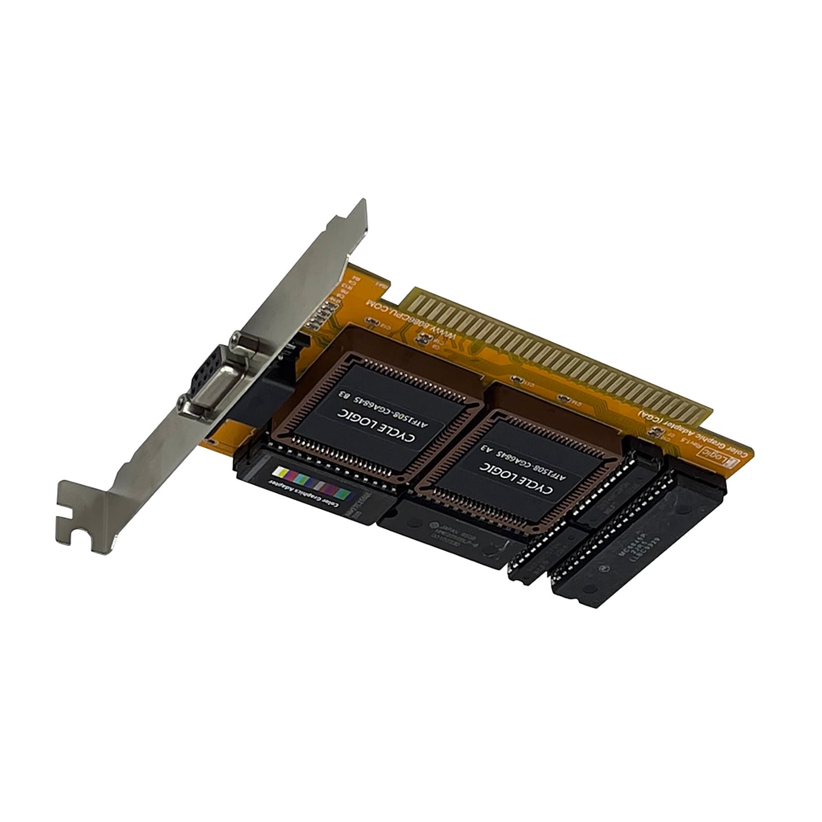 CGA Graphics Card with ISA Interface for Pentium Celeron Processors, 16KB Memory, RGBI 9-pin Output