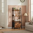 thumbnail image 6 of 4-Tier Ladder Shelf with Removable Drawer, Rustic Bookcase Storage  for Living Room, Home Office, Bedroom, 6 of 7