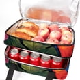 thumbnail image 5 of Parrot Double Layered Insulated Refrigerated Lunch Bag with Two Compartments, Large Capacity, and Hand-Carry Strap - 7.1x11.4x16.1 Inches, 5 of 6