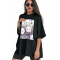 thumbnail image 3 of Plus Size Shirt for Women Black Tops for Women Short Sleeves Shirt for Women Easter 239 T Shirt Oversized Shirt for Women S, 3 of 5