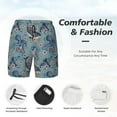thumbnail image 3 of Honeii Underwater Animals and Flowers Print Men's Swim Shorts,Mens Swim Trunks,Breathable Mesh Beach Shorts for Swimming,Surfing, and Beach Activities-X-Large, 3 of 6