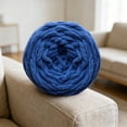 thumbnail image 4 of Horplkj Chunky Yarn, Bulky Yarn Super Soft Acrylic 7-8mm for Hand Knitting, Washable Pill-Resistant Diy Blanket Scarf Sweater Craft (Navy Blue), 4 of 5