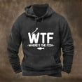 thumbnail image 2 of DODADAWANJ Where's the Fish Hoodies for Men Big and Tall Long Sleeve Hooded Pullover Tops Casual Loose Drawstring Hoodie Sweatshirts with Pocket Black L, 2 of 4