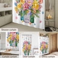 thumbnail image 6 of Shower Curtain Spring Floral Vase Bathroom Curtains with Hooks, Waterproof Fabric Tulip Daisy Flower Butterfly Bath Shower Curtains Set for Bathroom Bathtubs Decor 36x72 Inch, 6 of 9