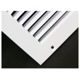 thumbnail image 4 of 30'' x 25'' [Duct Opening] Flat Stamped Steel Return Air Grille - Sidewall and Ceiling - HVAC Vent Duct Cover - White [Outer Dimensions: 31.75''w X 26.75''h], 4 of 5