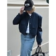 thumbnail image 2 of SLTNX-Chaquetas de moda para mujer, abrigos informales elegantes de manga larga con cuello redondo y bolsillos, Otoño, 2023, 2 of 4