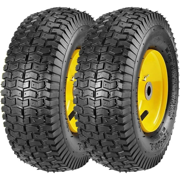 13x5.00-6 Lawn Mower Utility Cart Turf Tires With Wheel 13x5x6 /4 ply-Set 2