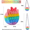 thumbnail image 4 of Fidget Toy Bag Push Pop Bubble It Monedero 2 en 1, Bolso de hombro sensorial multicolor de silicona, Bolso para juguetes para aliviar el estrés para niñas y niños - Gato, 4 of 5