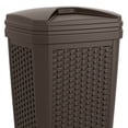 thumbnail image 5 of Suncast 30 Gallon Resin Wicker Decorative Outdoor Trash Hideaway, Java (2 Pack), 5 of 6