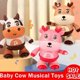 thumbnail image 3 of Vaca bailarina iluminada Yuxing Boogie Cow juguete de vaca bailarina Boogie musical blanco, 3 of 5