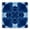 Blue White Geometric Symmetry Mosaic, variant on Stupell Industries Blue & White Geometric Abstract Painting Black Floater Framed Canvas Art Print Wall Art, 18 x 18