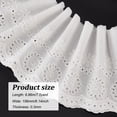 thumbnail image 2 of 7.5 Yard Cotton Embroidered Eyelet Lace Trim 6.1inch Wide Lace Ribbon Floral Eyelet Lace Ribbon Cotton Fiber Collars for Lolita Costume Girl Dress Pet Clothes, 2 of 6