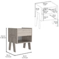 thumbnail image 4 of Light gray bedside nightstand / Store essentials / One drawer design, 4 of 6