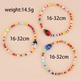 thumbnail image 3 of Pulsera de cuentas pequeñas colorida - Pulsera de playa de moda de 3 piezas Pulsera elástica con dijes, 3 of 6