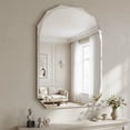 thumbnail image 2 of Cuteday 30x40 Inch Beveled Edge Frameless Bathroom Vanity Mirror, Wall Mount Mirror for Bathroom, Arched Decorative Mirror, 2 of 9