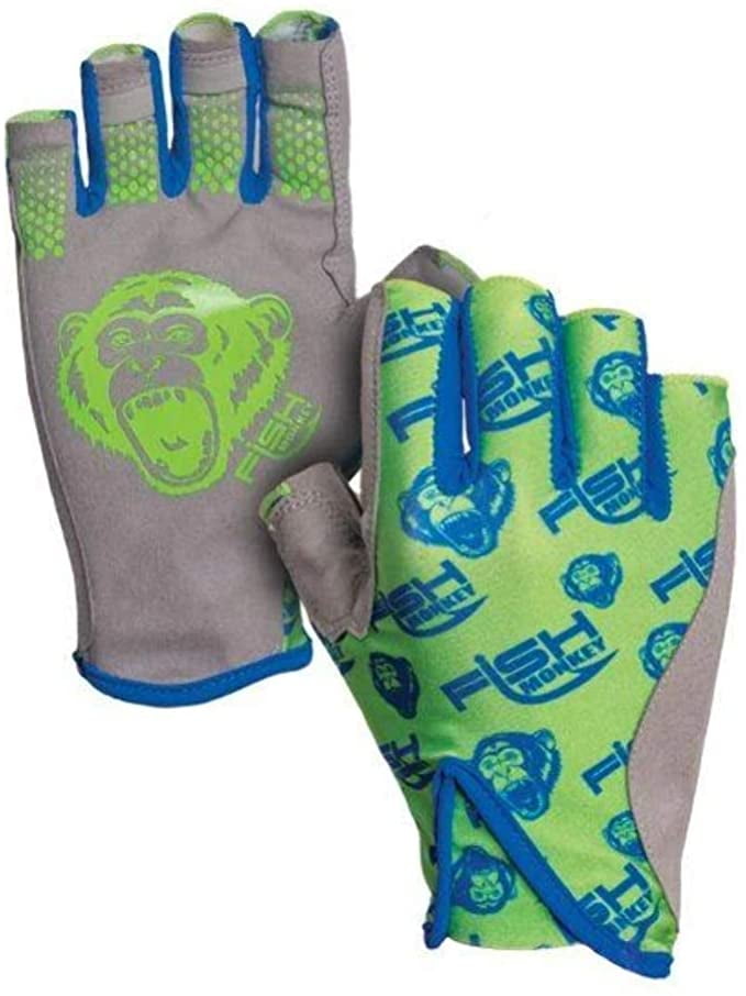 Fish Monkey Pro 365 Fingerless Fishing Guide Glove Neon Green XL