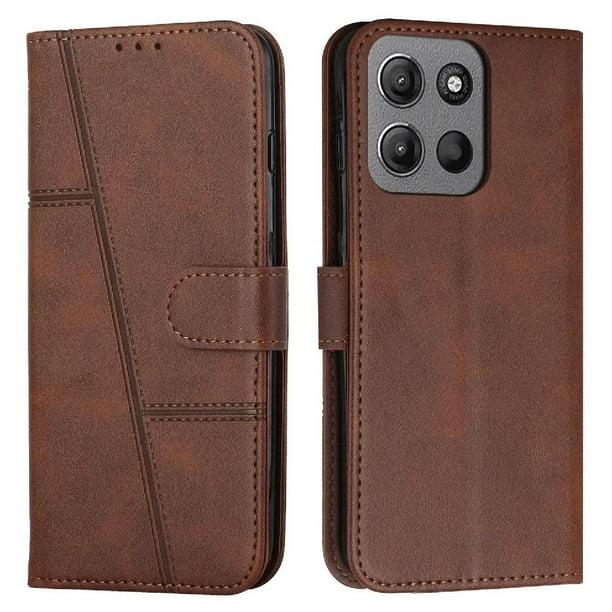 Funda Flip para FOXDOCK Motorola Moto G15 – Carcasa delgada y resistente a impactos con soporte para uso diario y profesional