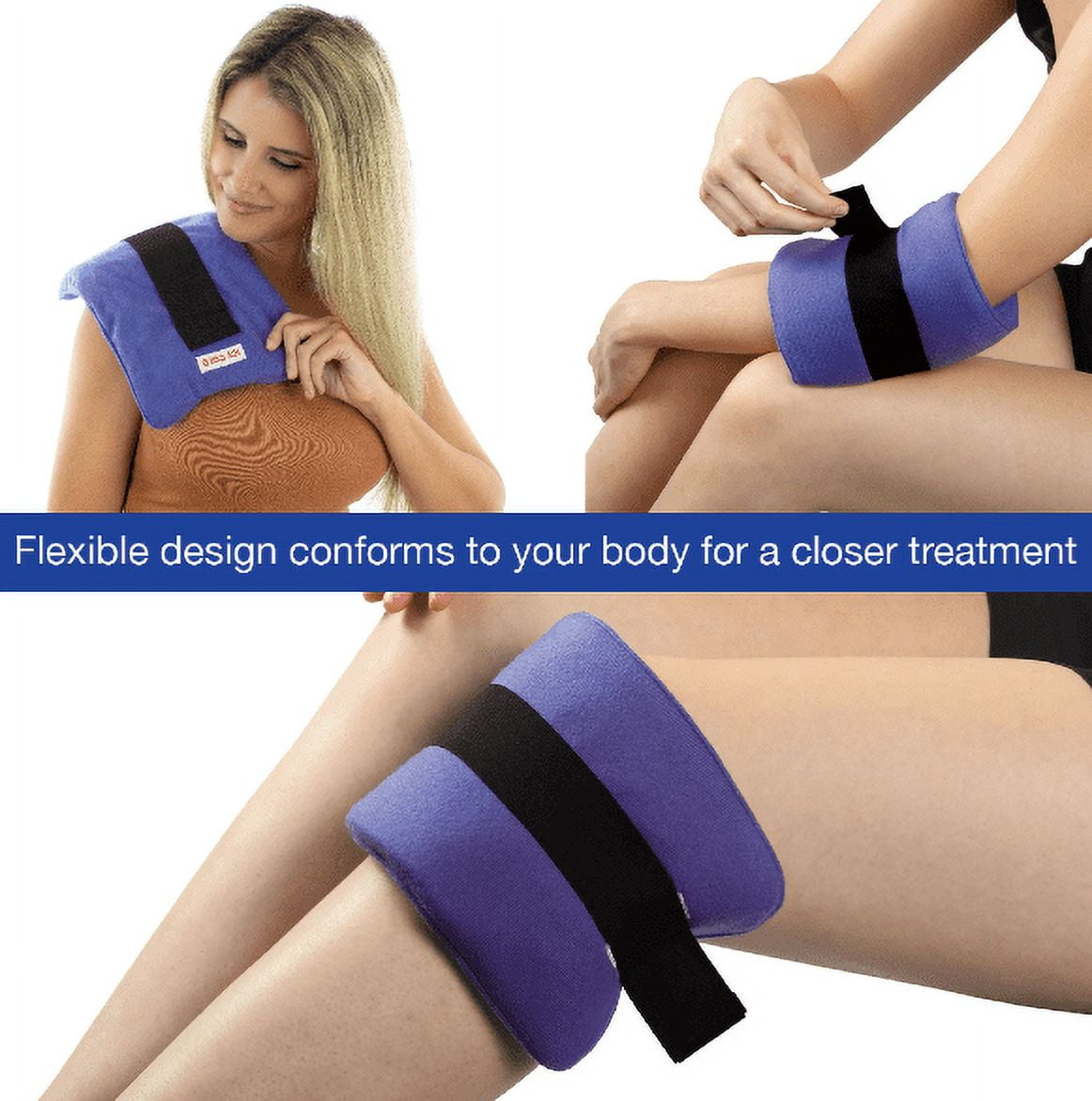 ThermiPaq 8" x 14" Reusable Icy Cold Pack Pain Relief Wrap Therapy, Support Injury Recovery, Large