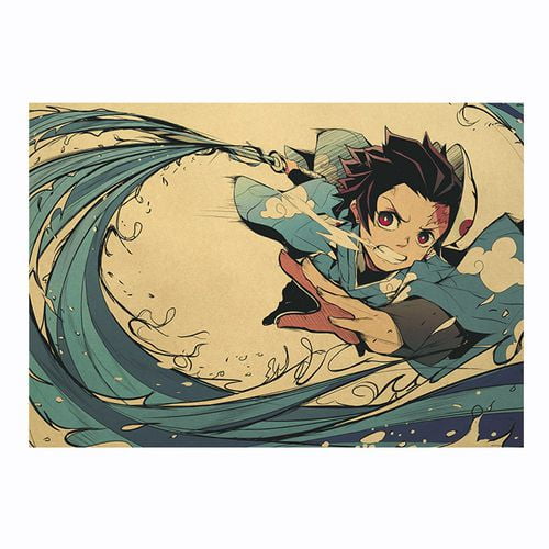Taicanon Demon Slayer Poster Home Decorations Cafe Bar Studio Anime Wall Pictures Cartoon Kraft Paper(H05) Taicanon Demon Slayer Poster Home Decorations Cafe Bar Studio Anime Wall Pictures Cartoon Kraft Paper(H05)