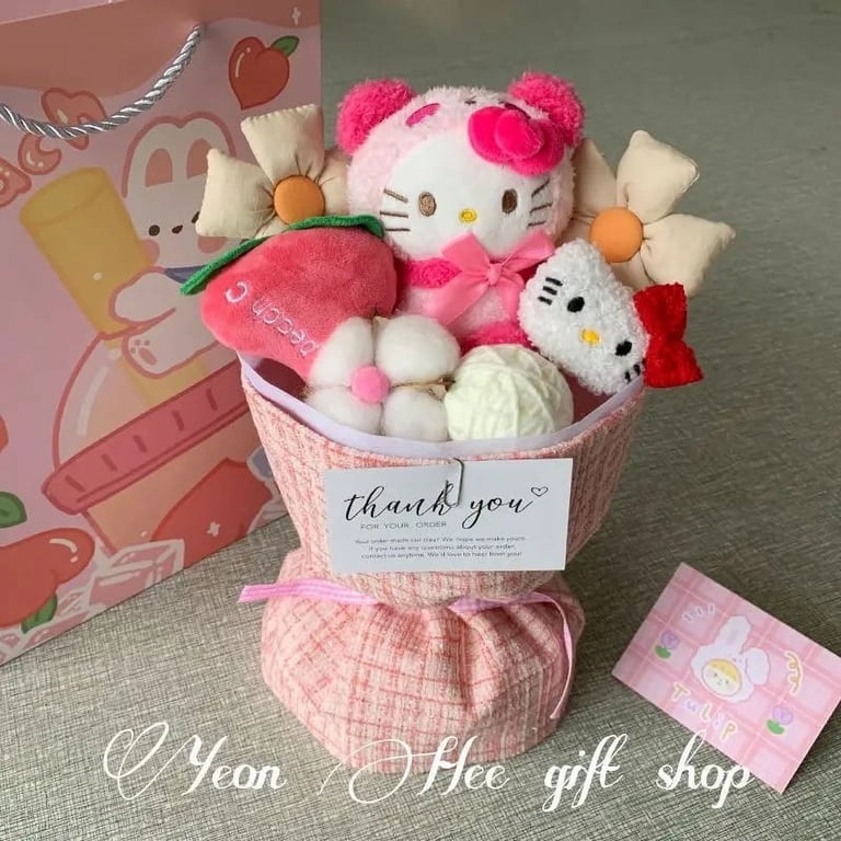 JEMINI My Melody Knuffel 40 cm, zacht kussen, roze, wasbaar