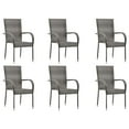 thumbnail image 4 of vidaXL 7 Piece Garden Dining Set Grey, 4 of 5