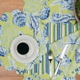 thumbnail image 5 of 13" x 19" Fenwick Isle Green Rectangle Cotton Quilted Scalloped Coastal Placemats Set of 6, 5 of 7
