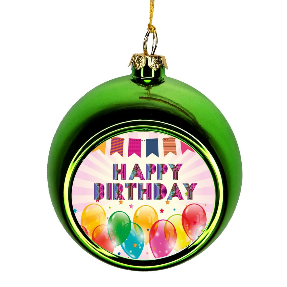 Happy Birthday Ornaments for Tree - Birthday Christmas Ornaments