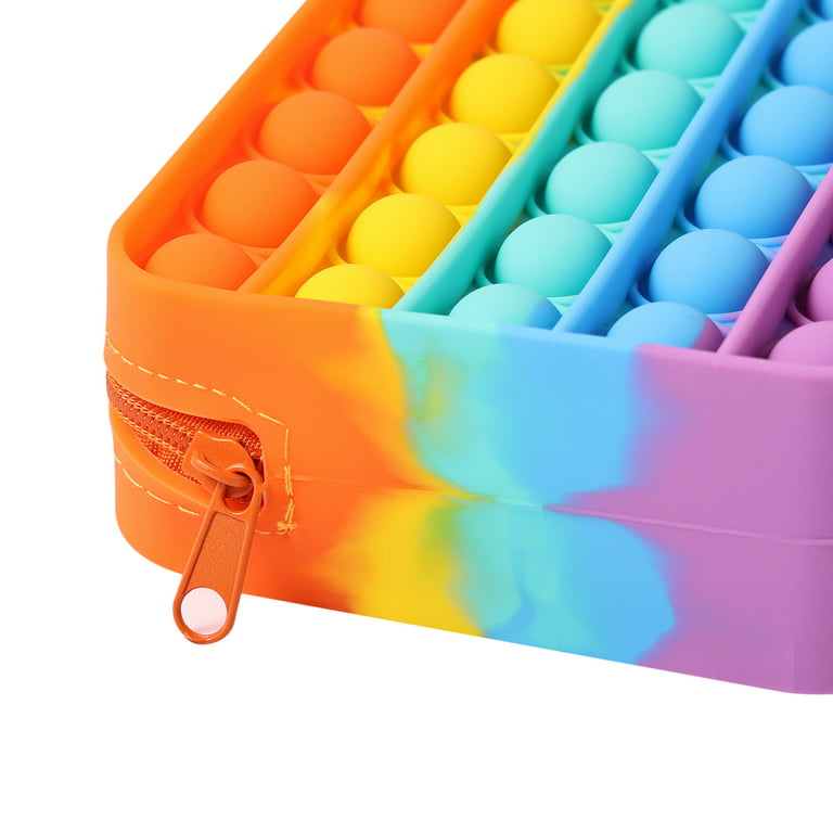 Sunisery Kids Adult Pencil Case Pencil Pouch Fidget Toy, Push Pop