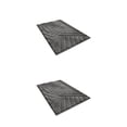 thumbnail image 2 of Alfombrilla de baño Injueey antideslizante impermeable gris oscuro 2Conjunto, 2 of 6