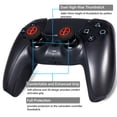 thumbnail image 4 of Playrealm FPS Thumbstick Extender & Printing Rubber Silicone Grip Cover 2 Sets for PS5 Dualsenese & PS4 Controller (Immortal), 4 of 4