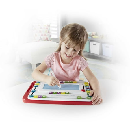 Fisher-Price Think & Learn Alpha SlideWriter Preschool Magnetic Drawing Tablet with Letter Tiles