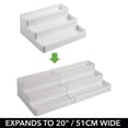 thumbnail image 2 of Estante de almacenamiento mDesign expandible de 3 niveles, gris claro, 2 of 8