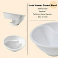 thumbnail image 3 of Divided Cereal Bowl, Reusable Snack and Dip Bowls for Yogurt, Milk, Berries, Fries, Ketchup White, 3 of 6